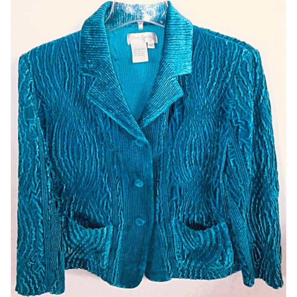Vintage 80’s Great Cavalier Crinkle Velvet Jacket